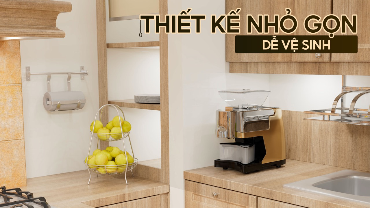 Máy ép dầu lạc HAKAWA HK-ED43 22 Máy ép dầu hakawa có thiết kế nhỏ gọn, dễ vệ sinh