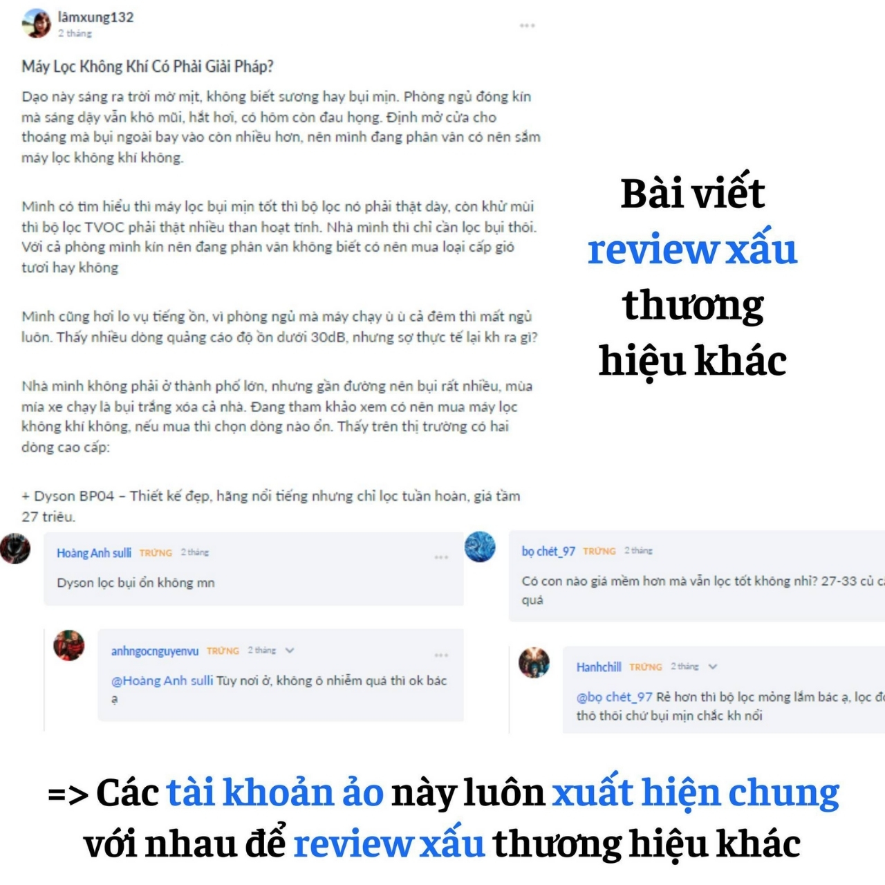 Cảnh báo giả mạo khách hàng Airdog lừa đảo người tiêu dùng 20 Các bài review nói xấu nhiều thương hiệu khác khiến nhiều khách hàng hoang mang