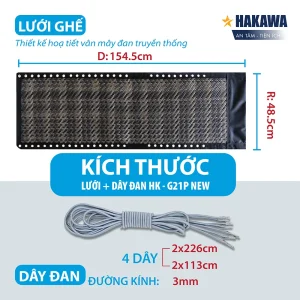Bộ dây đan và lưới ghế xếp thư giãn HK-G21P New 10 Bộ dây đan và lưới ghế xếp thư giãn HK- G21P New