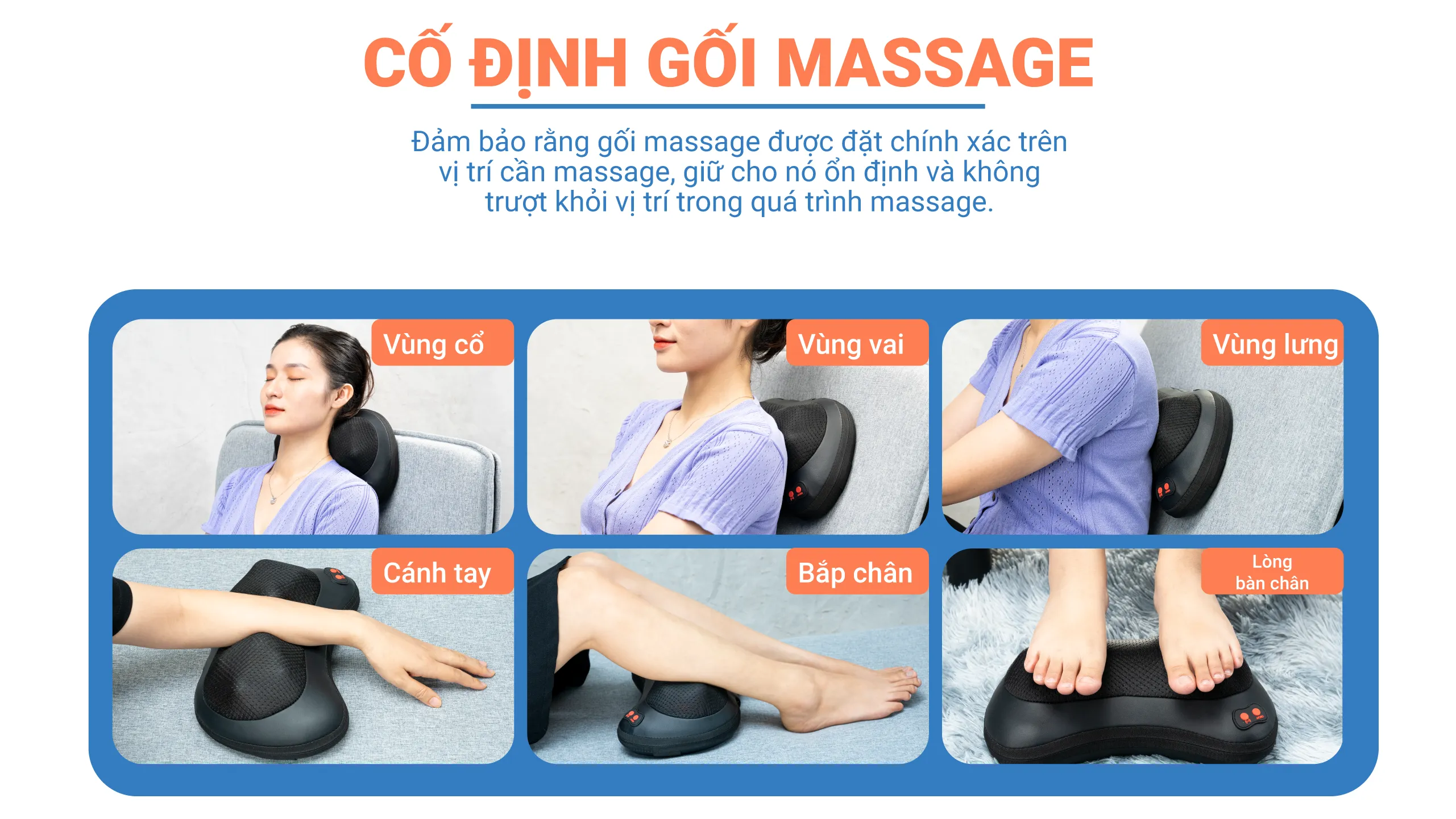 Lưu ý cố định gối khi massage