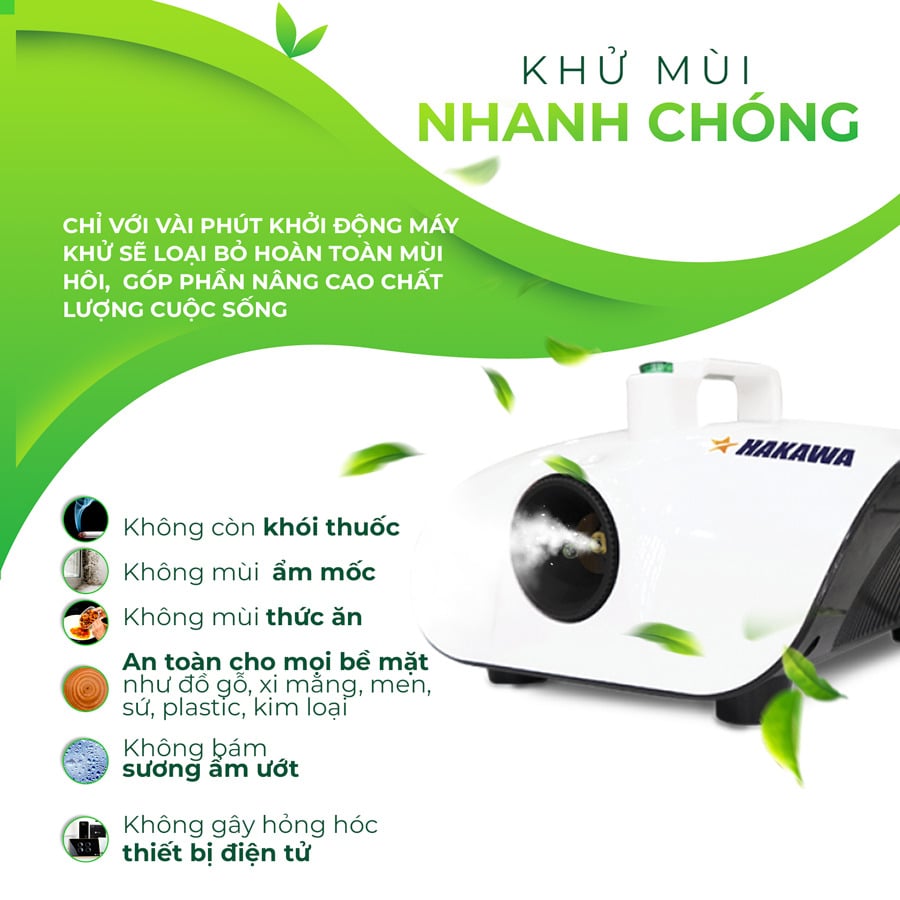 Máy khử mùi diệt khuẩn HAKAWA HK-2020KT 14 Máy khử mùi nhanh chóng nhiều loại mùi khó chịu khác nhau từ khói thuốc, đồ ăn, ẩm mốc...máy phát tán dung dịch dạng khói nano không bám sương ẩm ướt an toàn cho mắt và các thiệt bị đồ dùng trong nhà như đồ nội thất và các thiết bị điện tử