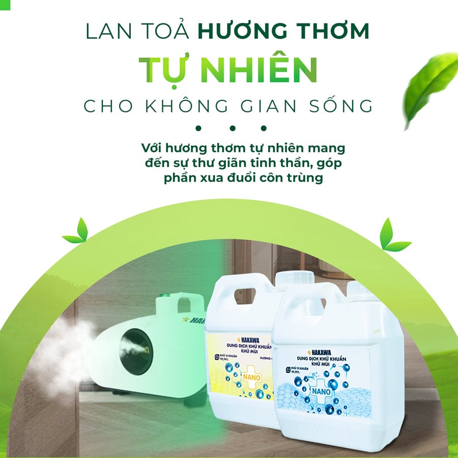 Máy khử mùi diệt khuẩn HAKAWA HK-2020KT 15 Máy khử mùi diệt khuẩn Hakawa HK-2020KT với khả năng phát tán dung dịch dạng nano giúp lan toản hương thơm tự nhiên đều cho không gian sống, góp phần thư giãn tinh thần và xua đuổi côn trùng hiệu quả