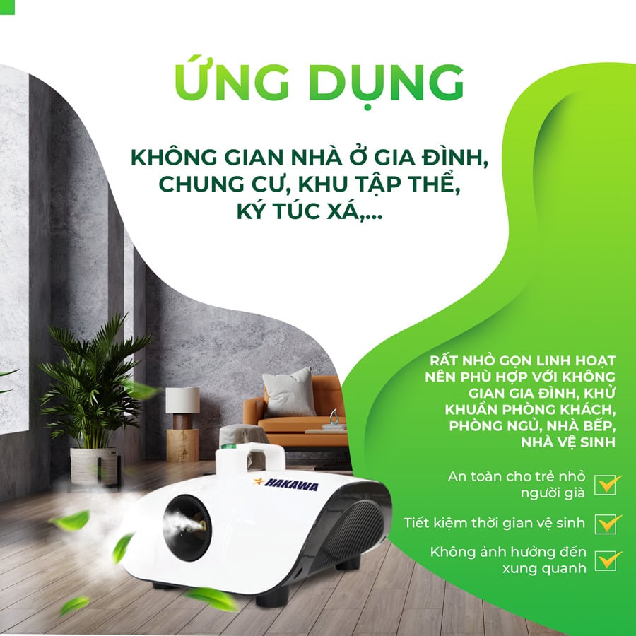 Máy khử mùi diệt khuẩn HAKAWA HK-2020KT 17 Máy khử mùi diệt khuẩn Hakawa HK-2020KT ứng dụng được ở không gian nhà ở gia đình như chung cư, khu tập thể, ký túc xa, mọi không không gian sinh hoạt và làm việc khác tuỳ nhu cầu người sử dụng
