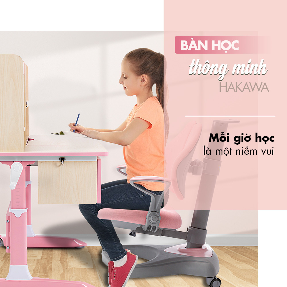 Bàn học cao cấp chống gù, chống cận cho trẻ HAKAWA HK-BH08 21 Bàn học thông minh Hakawa mang lại mỗi giờ học là một niềm vui cho trẻ