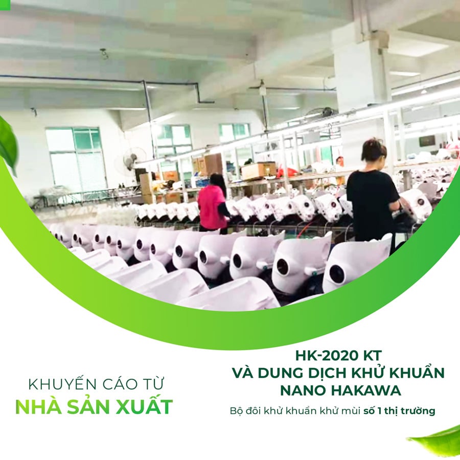 Máy khử mùi diệt khuẩn HAKAWA HK-2020KT 21 Khuyến cao từ nhà sản xuất: nên sử dụng kết hợp máy khử mùi diệt khuẩn Hakawa với dung dịch khử khuẩn nano chuyên dụng của Hakawa để đạt được hiệu quả cao trong sử dụng