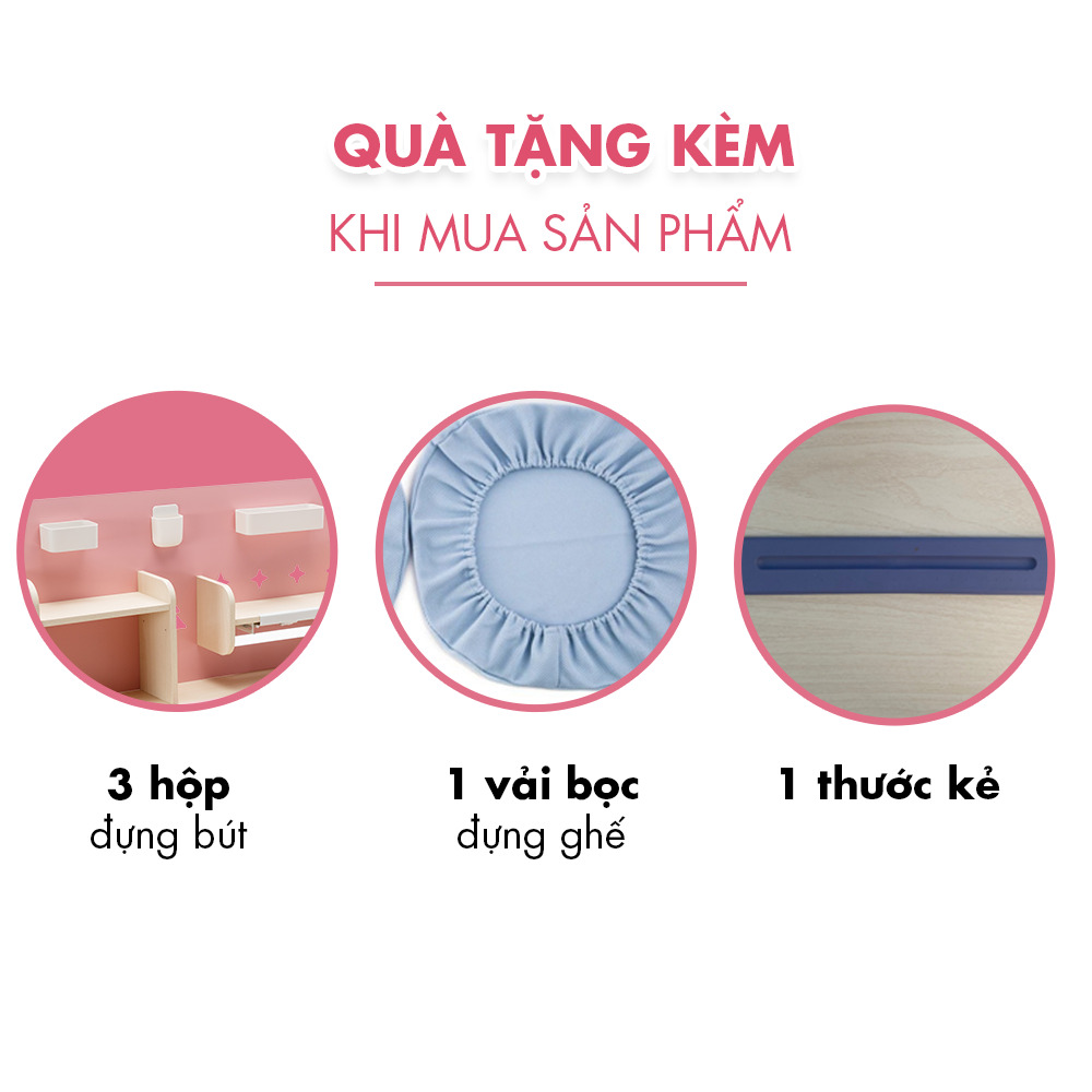 Bàn học cao cấp chống gù, chống cận cho trẻ HAKAWA HK-BH08 24 Khi mua bàn học Hakawa sẽ được tặng kèm nhiều món quà hấp dẫn