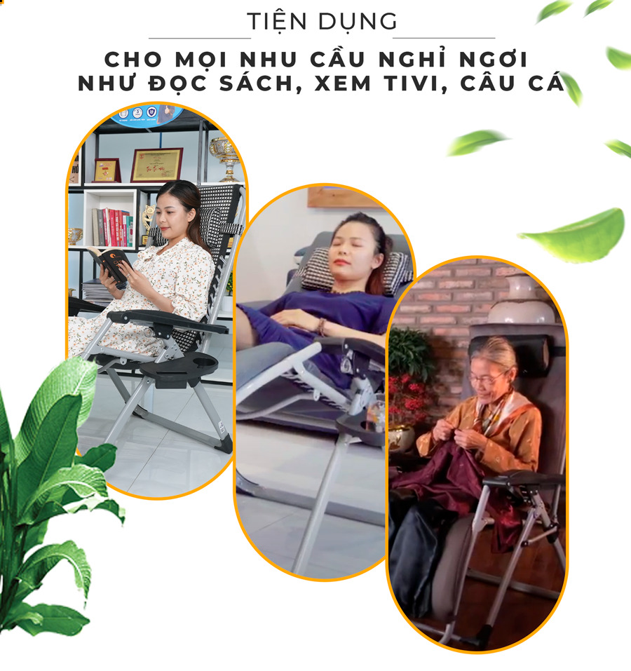 Ghế xếp thư giãn hạng sang HAKAWA HK-G21P 12 Ghế hạng sang HK-G21P được ứng dụng cho nhiều mục địch khác nhau như đọc sách, xem TV, câu cá, nằm nghỉ ngơi hoặc ngủ tuỳ nhu cầu