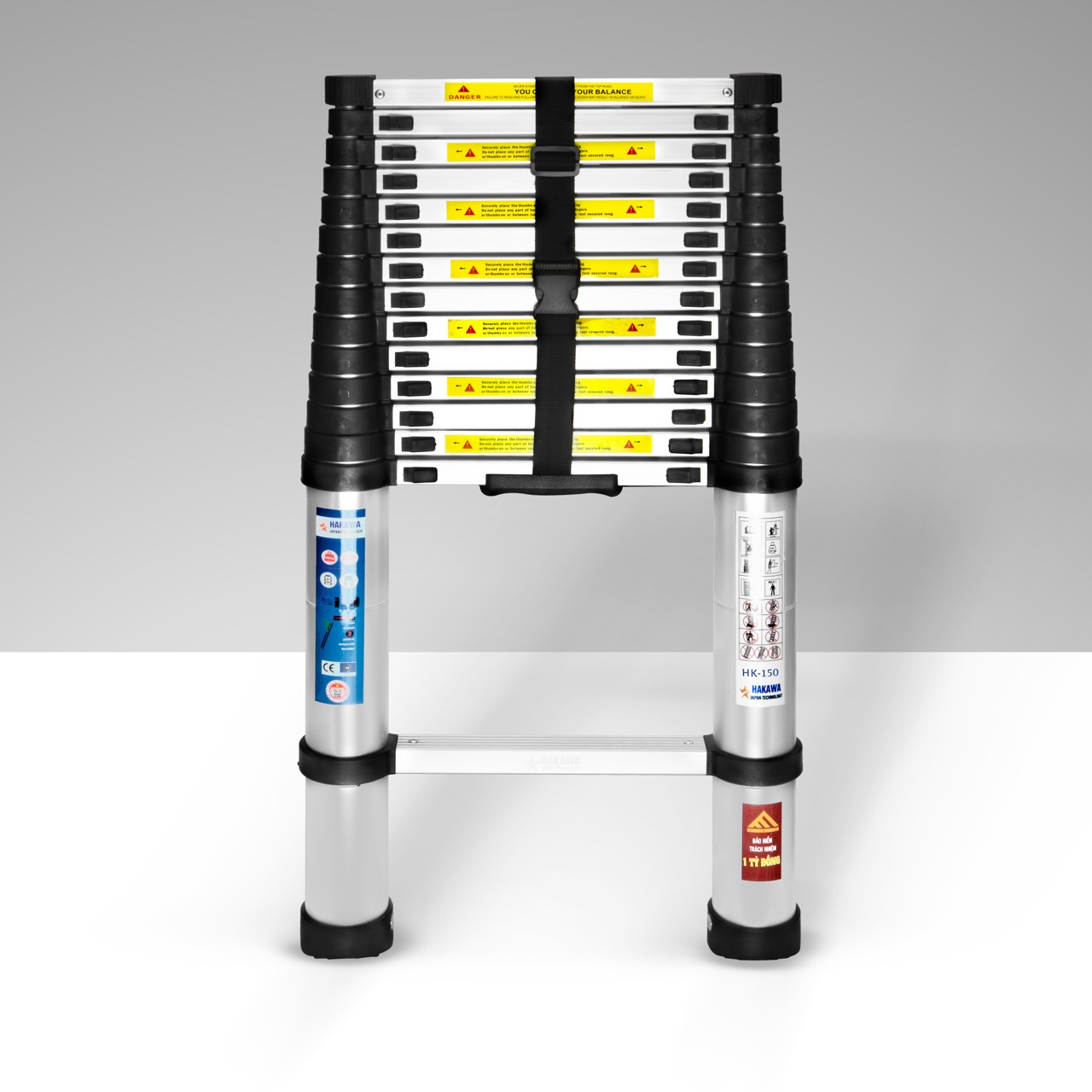 Thang nhôm rút đơn hakawa hk 150