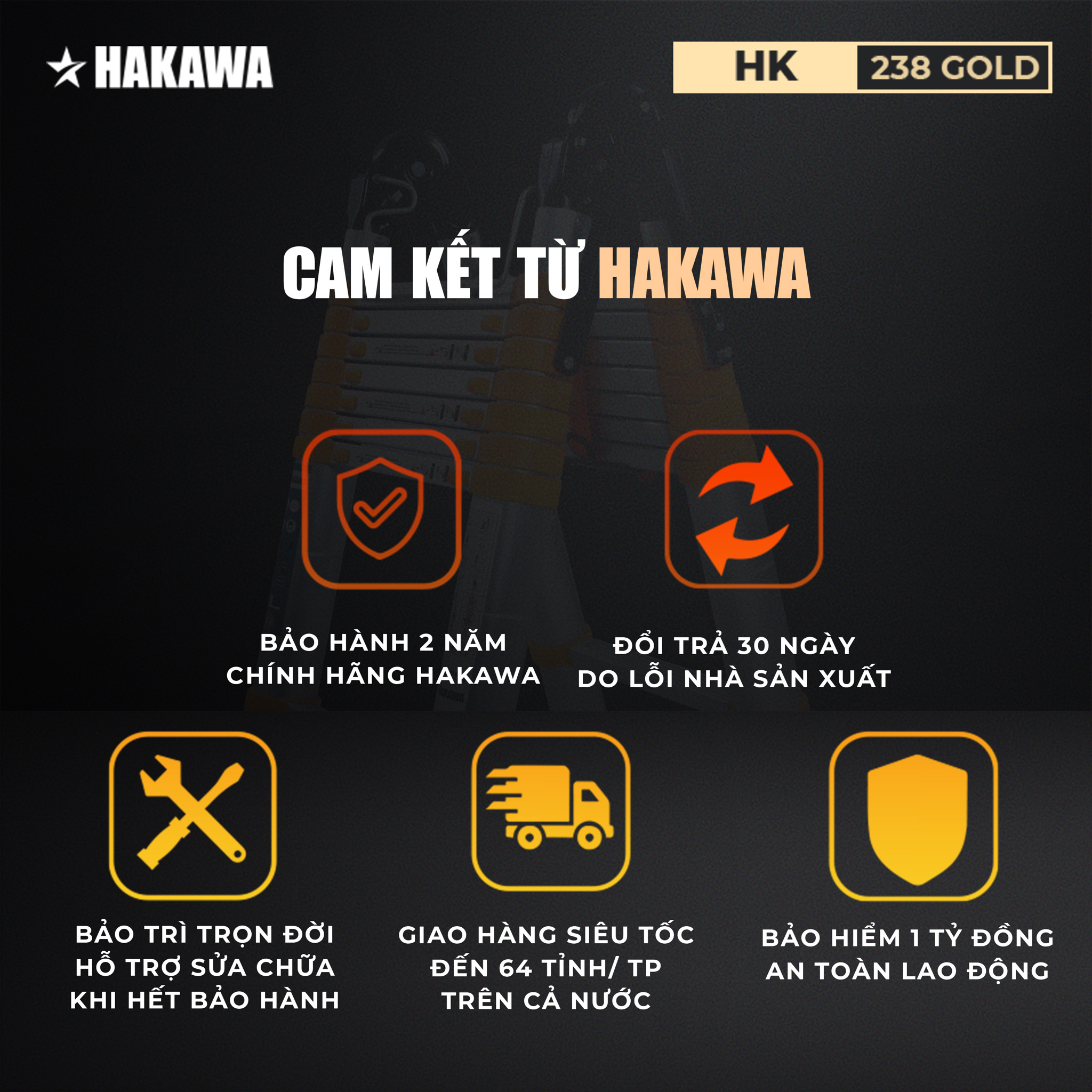 Mua thang chính hãng HAKAWA luôn có đầy đủ chính sách hậu mãi uy tín