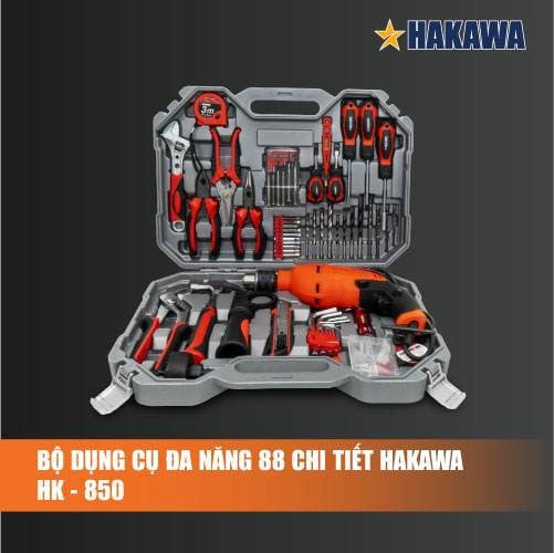 Bộ dụng cụ máy khoan đa năng (88 chi tiết) HAKAWA HK-850 sản phẩm không thể thiếu trong gia đình Việt