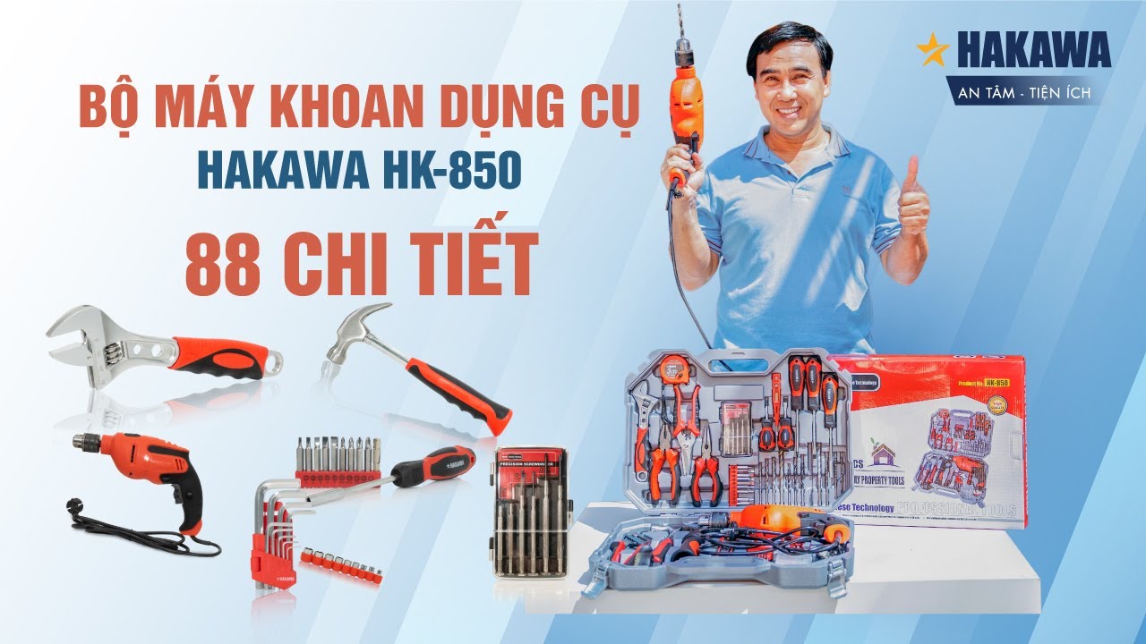 Bộ máy khoan dụng cụ gia đình (88 chi tiết) HAKAWA HK-850
