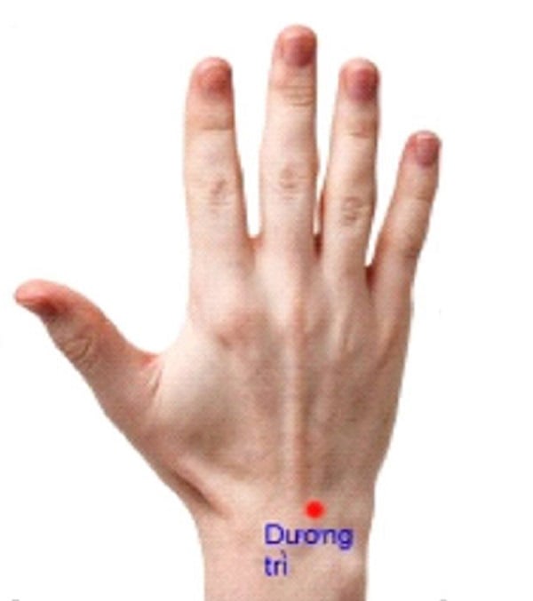 Ấn huyệt dương trì giảm đau hiệu quả