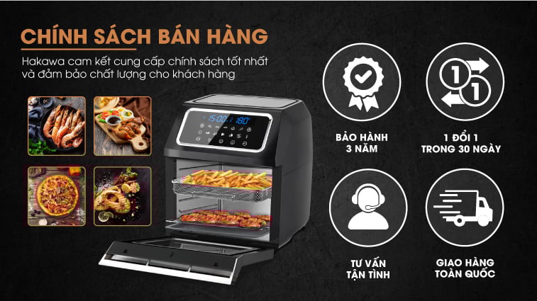 Chính sách khi mua nồi chiên không dầu tại Hakawa