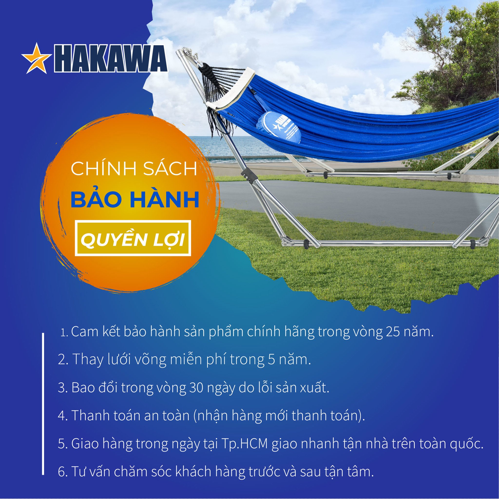 Võng xếp inox 304 chính hãng HAKAWA HK-V32I 13 Ngoài sản phẩm chất lượng cao HAKAWA còn có dịch vụ chăm sóc khách hàng chuyên nghiệp
