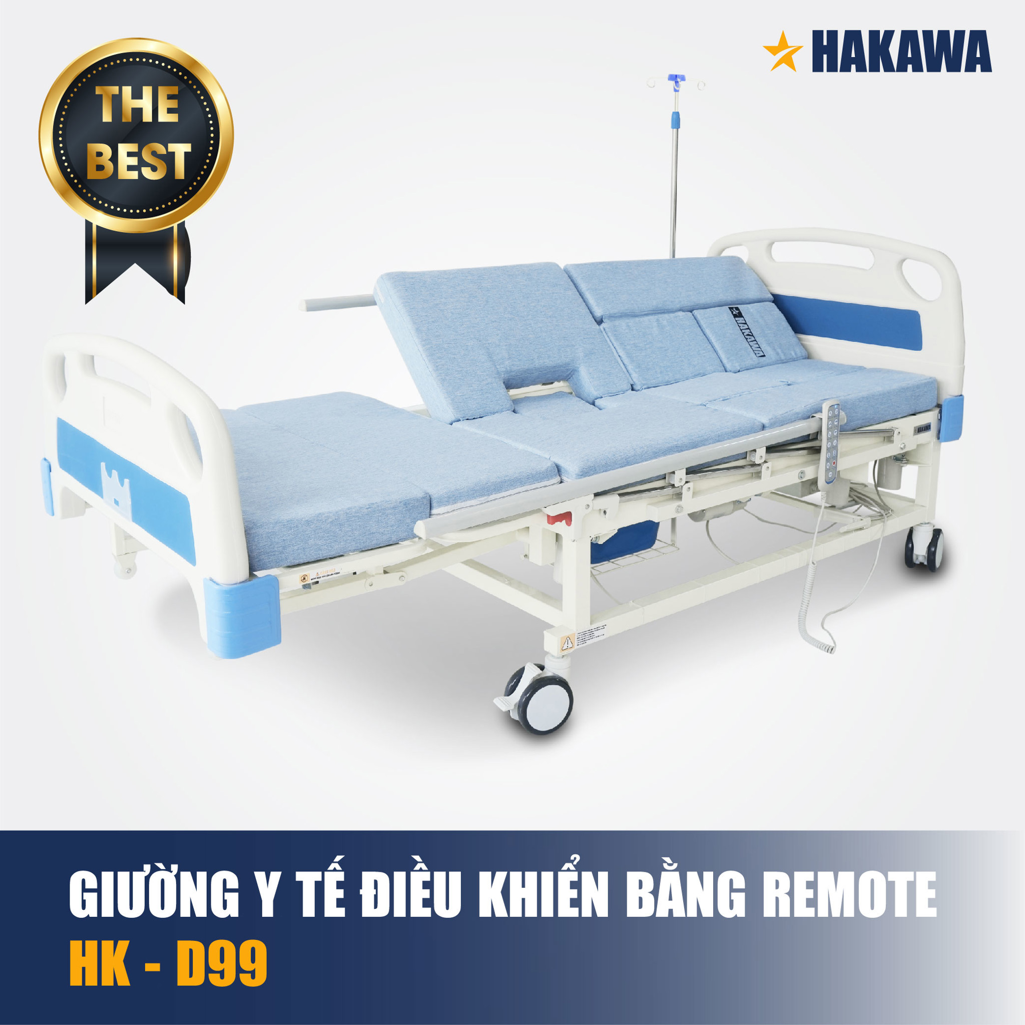 Giường y tế Hakawa HK-D99 được điều khiểu bằng remote thông minh
