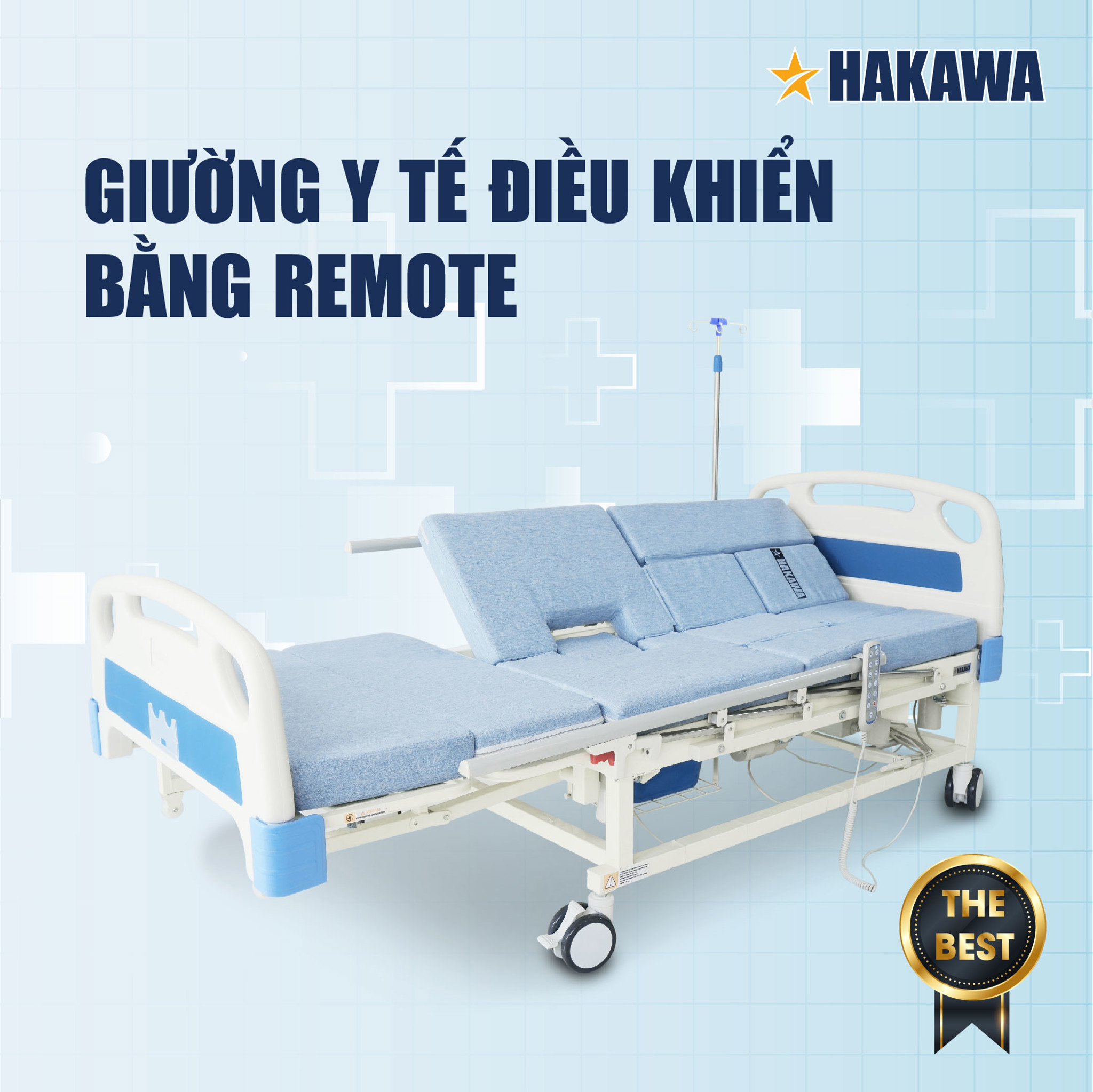 Giường y tế điều khiển bằng remote cao cấp Hakawa HK-D99