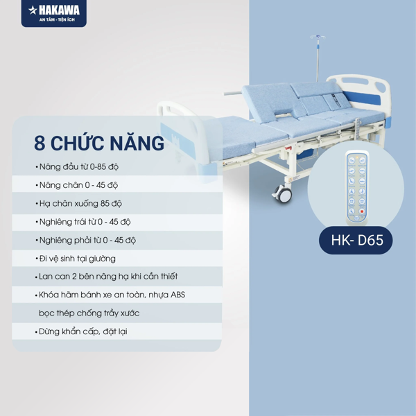 Giường y tế đa năng tích hợp 8 chức năng
