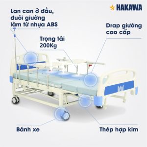 Giường y tế đa năng HAKAWA HK-D75 6 Giường y tế hakawa hk-D75 chịu trọng tải 200kg