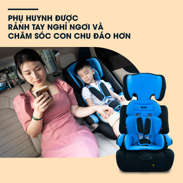 Ghế ngồi ô tô cho bé HAKAWA HK-B05 19 Ghế ngồi ô tô Hakawa giúp cha mẹ rảnh tay, con cái được nghỉ ngơi và chăm sóc chu đáo