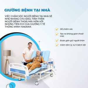 Giường &yacute; tế Hakawa HK-D95 hỗ trợ chăm s&oacute;c bệnh nh&acirc;n to&agrave;n diện, chu đ&aacute;o