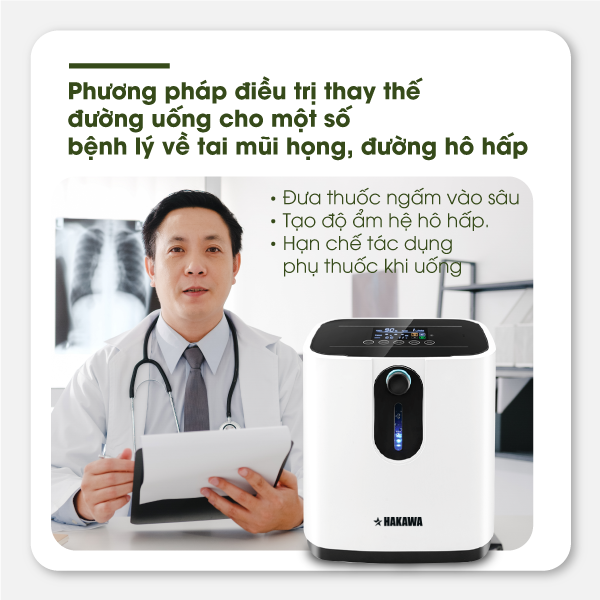 Máy xông khí dung kết hợp TINH DẦU TRÀM HAKAWA 19 Xông thuốc bằng máy là phương pháp điều trị mới thay thế uống cho một số bệnh lý về tai mũi họng