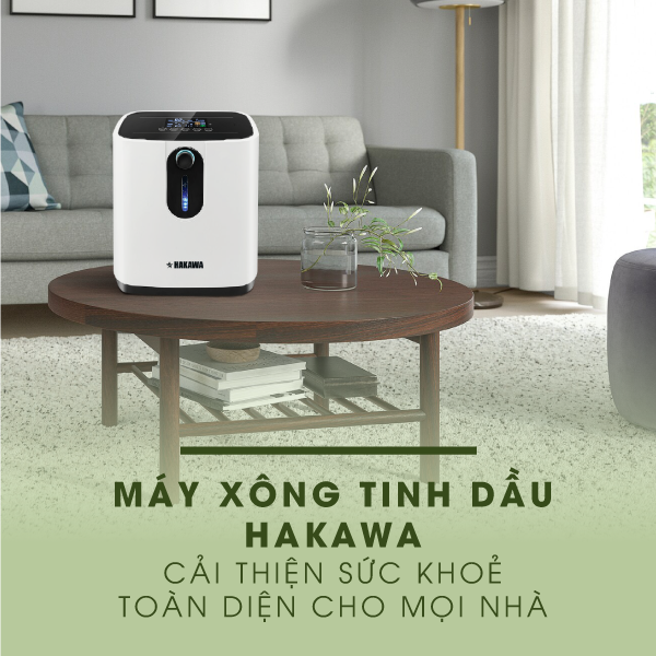 Máy xông khí dung kết hợp TINH DẦU TRÀM HAKAWA 23 Máy xông tinh dầu Hakawa cải thiện sức khoẻ toàn diện cho gia đình