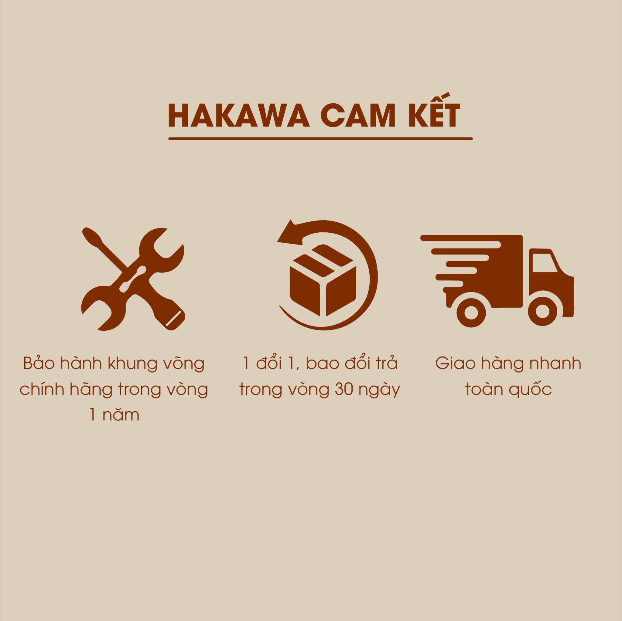 Võng gỗ sồi hoàng gia HAKAWA HK-V38 lưới trắng 12 Hakawa cam kết bảo hành khung võng 12 tháng, bao đổi trả trong vòng 30 ngày đầu mua sản phẩm nếu có lỗi hư hỏng từ nhà sản xuất