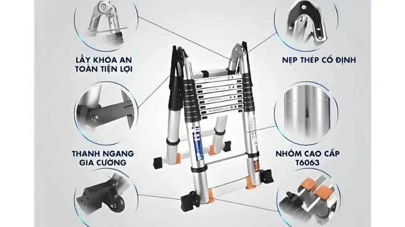 Cách sửa thang nhôm rút bị rít kẹt cứng đơn giản tại nhà 16 Lưu ý bảo quản sử dụng thang nhôm rút tránh hỏng kẹt, rít