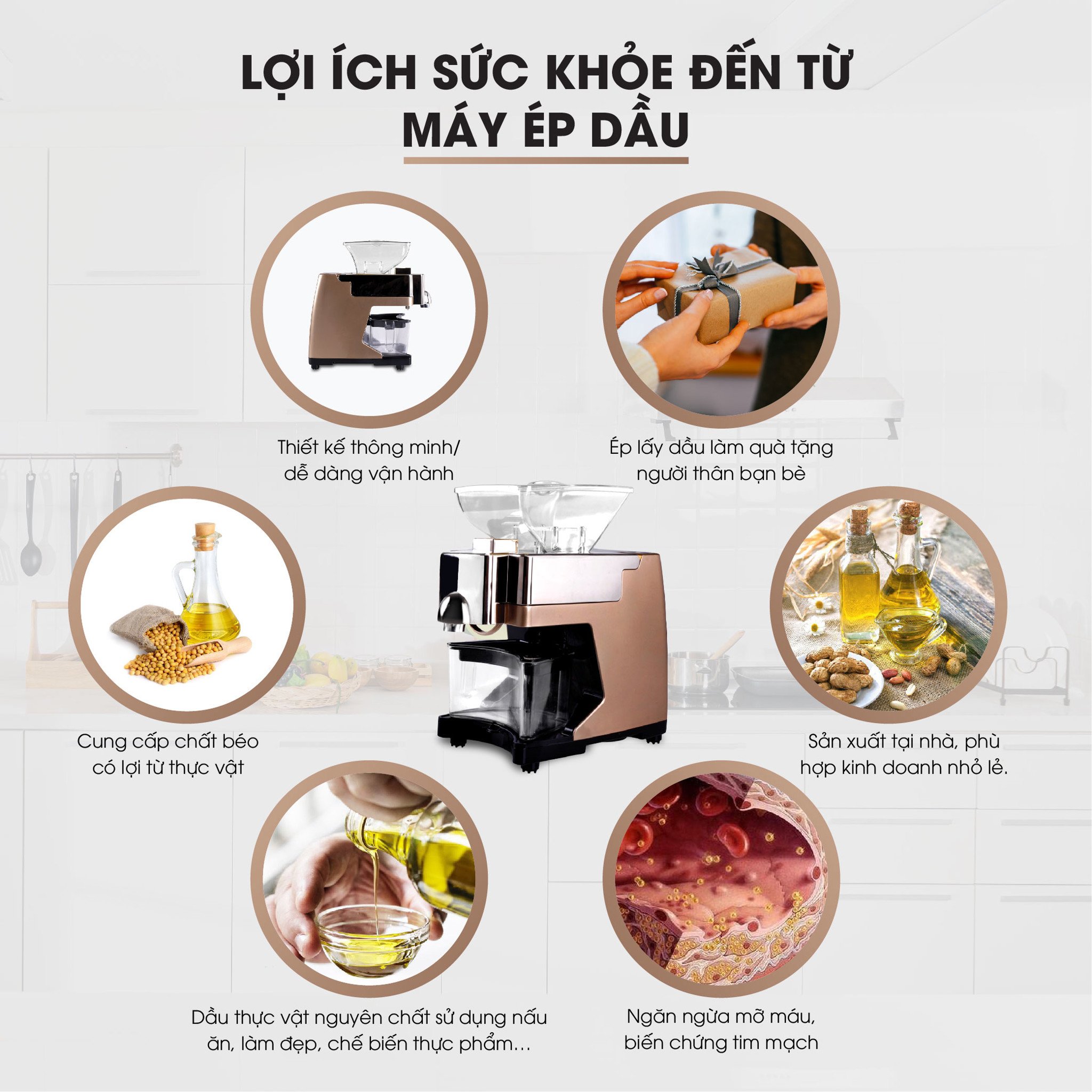 Máy ép dầu sạch HAKAWA HK-ED43 21 Lợi ích sức khoẻ đến từ máy ép dầu thực vật của Hakawa