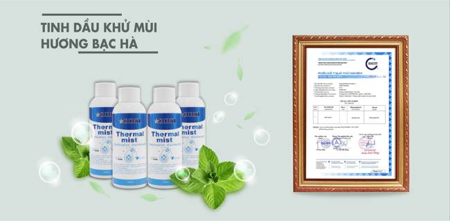Những điều cần biết về sản phẩm khử mùi diệt khuẩn ô tô HAKAWA 6 Giấy chứng nhận kiểm nghiệm dung dịch khử mùi Hakawa