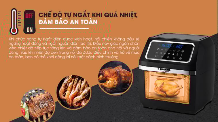 Tính năng tự ngắt điện khi quá nhiệt tăng thêm sự an toàn