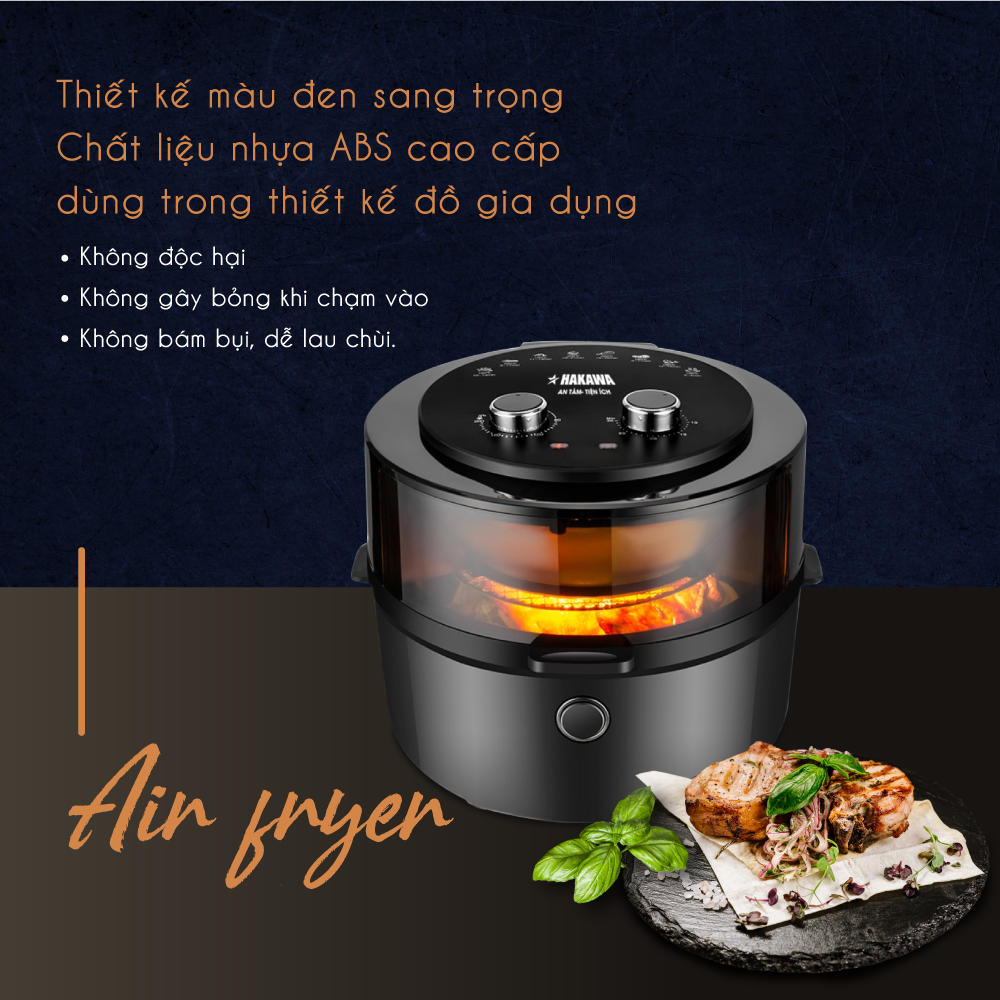 Nồi chiên không dầu 8 lít HAKAWA HK-AF8L 14 Thiết kế sang trọng