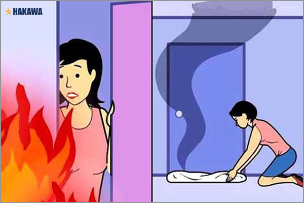 Sử dụng khăn và chăn ướt thoát hiểm