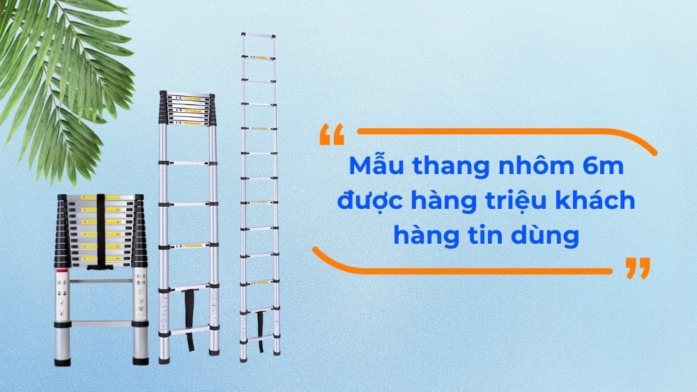 Thang nhôm rút đơn 6m HAKAWA HK-160 12 thang nhôm 6m được hàng triệu người tin dùng