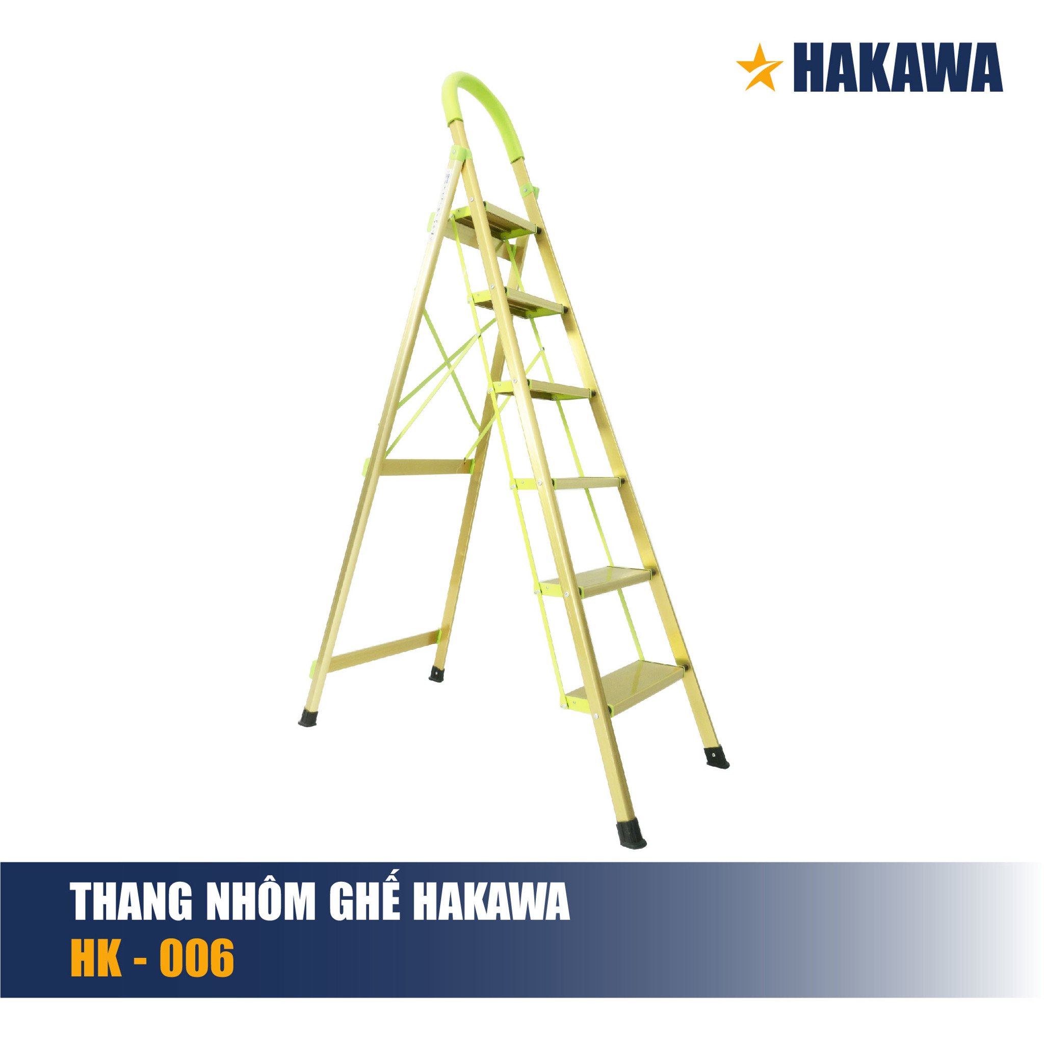Thang nhôm ghế HK-006 thiết kế nhỏ gọn, tải trọng cao