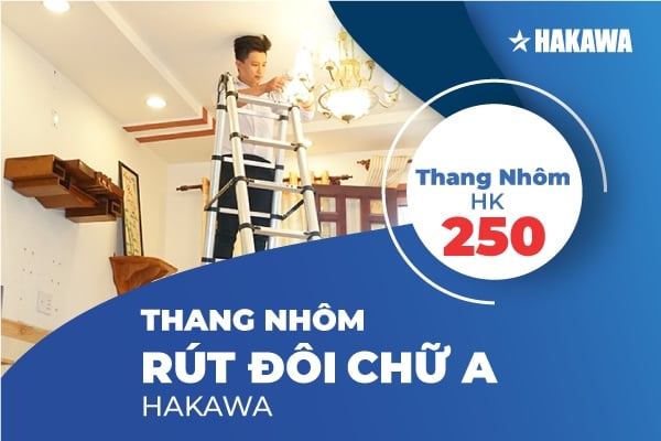 Thang nhôm rút đôi Hakawa HK-250