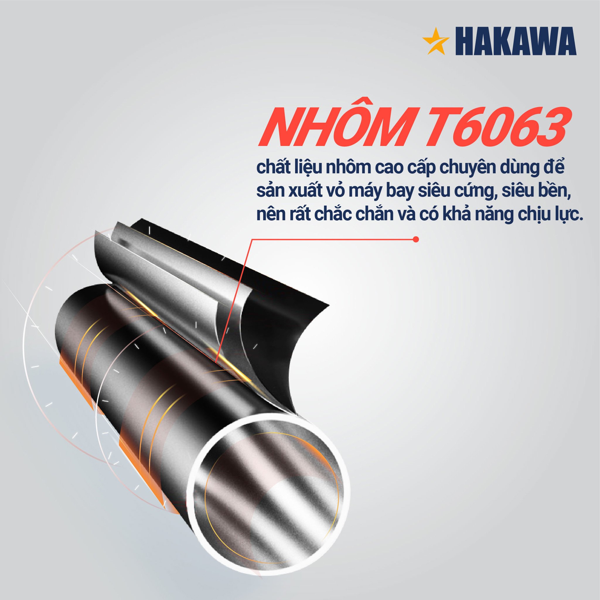 Chất liệu nhôm cap cấp cho thang HAKAWA Hk-250 Gold tải trọng tới 300 kg