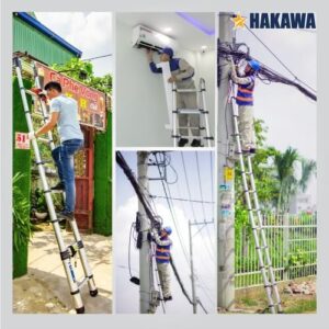 Thang nhôm HAKAWA ứng dụng rộng rãi, giải quyết nhiều công việc
