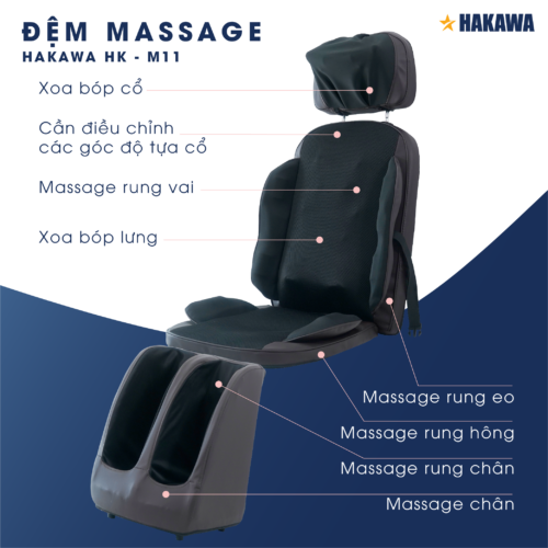 đệm massage HAKAWA HK-M11 quà tặng sức khỏe