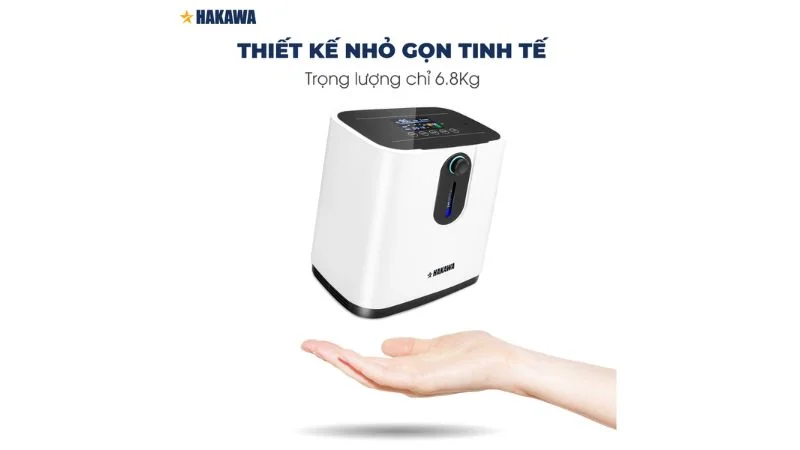 Ưu và nhược điểm của máy tạo oxy gia đình 7 lít 10 Máy tạo oxy gia đình Hakawa thiết kế nhỏ gọn tạo oxy liên tục chủ động