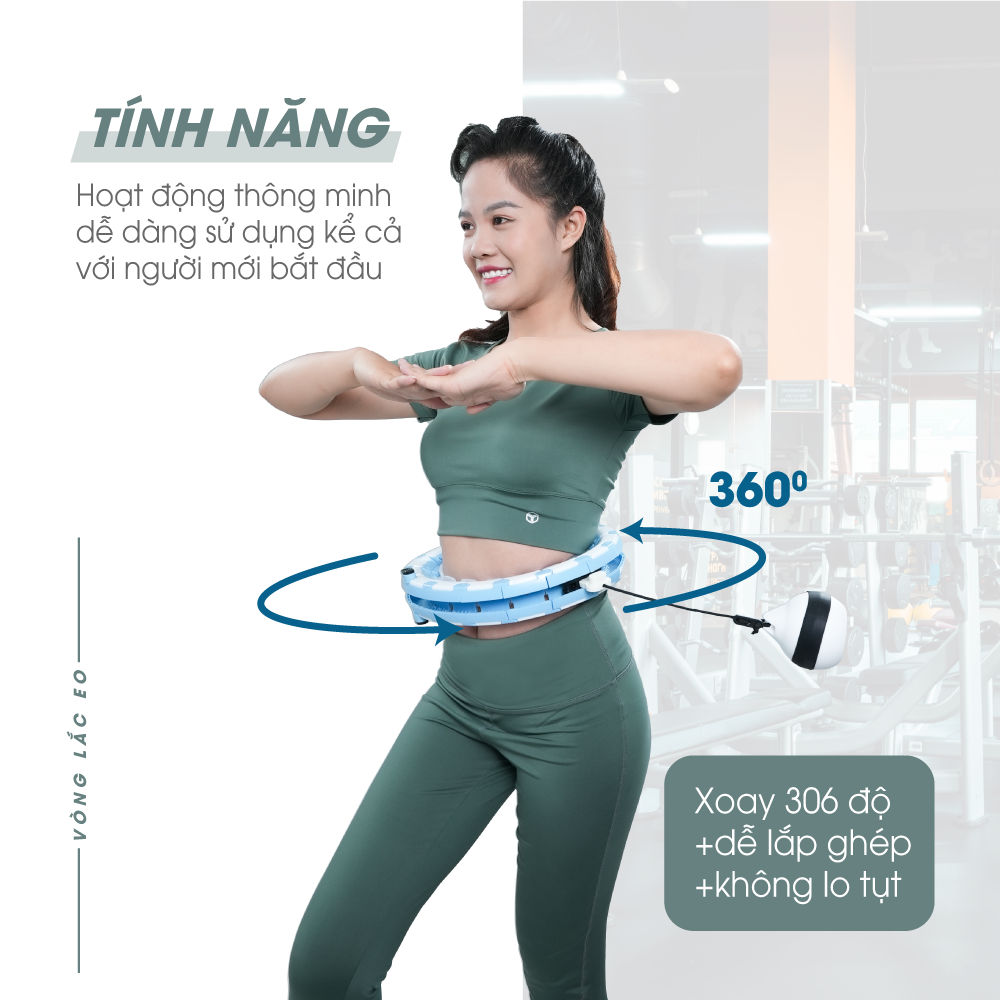 Vòng lắc eo HULA HOOP HAKAWA HK-V56 10 Tính năng vòng lắc eo Hula Hoop Hakawa HK-V56