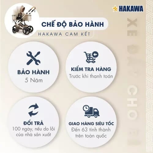 Chế độ bảo hành xe đẩy cho bé của Hakawa