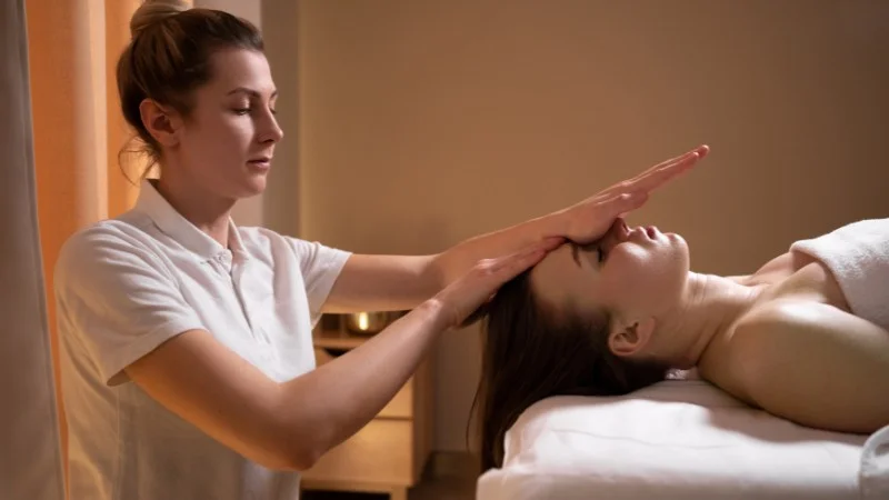 12 động tác massage mặt diện chẩn 14 Xoa bóp vùng trán