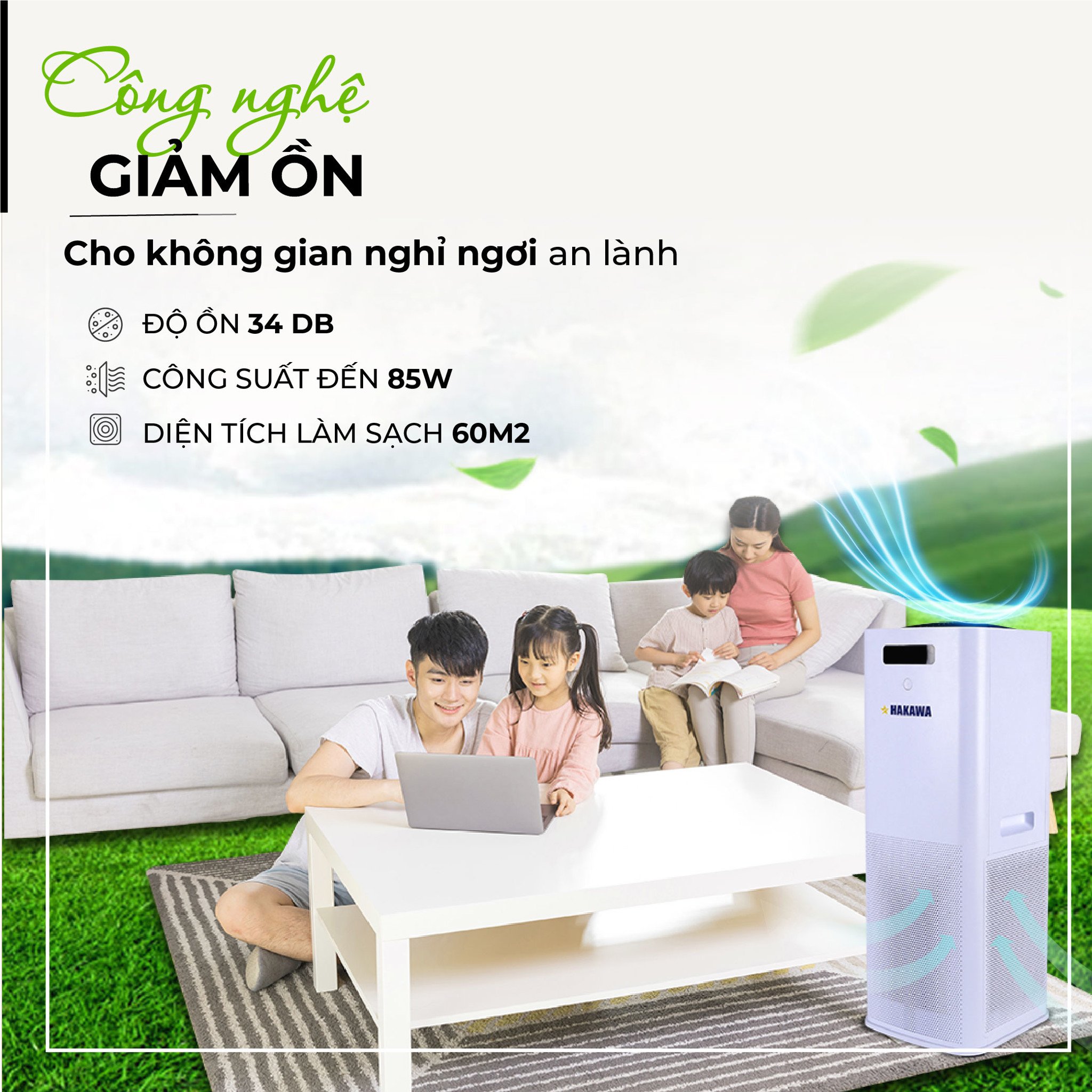 Máy lọc không khí HAKAWA HK-K3 18 Máy lọc không khí Hakawa HK-K3 hạn chế tối đa độ ồn cho không gian nghỉ ngơi yên tĩnh