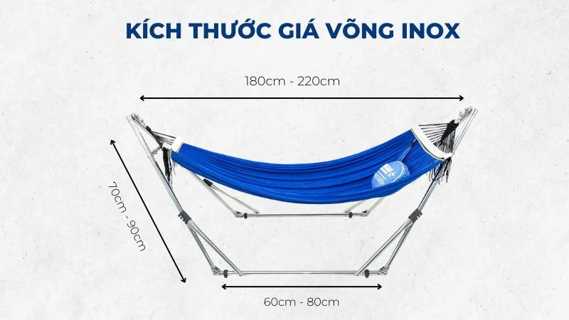 Kích thước võng xếp các loại, cập nhật mới nhất 2024 16 Kích thước giá võng inox