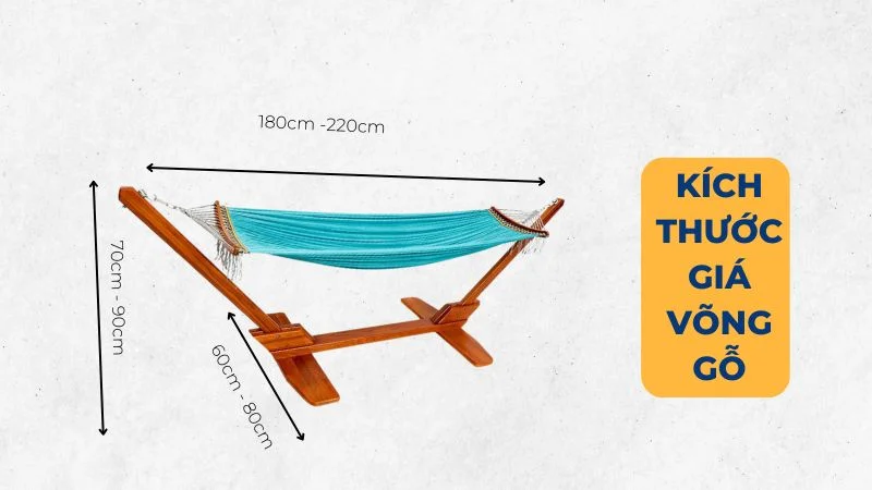 Kích thước võng xếp các loại, cập nhật mới nhất 2024 15 Kích thước giá võng gỗ