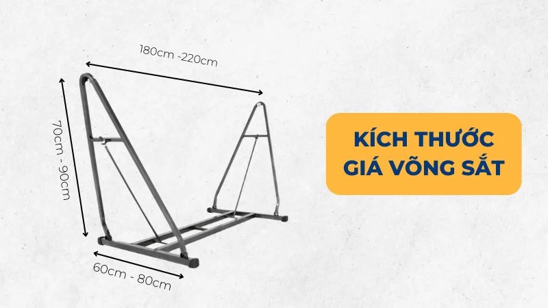 Kích thước võng xếp các loại, cập nhật mới nhất 2024 14 Kích thước giá võng sắt