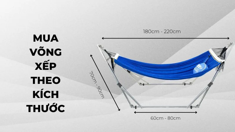 Bỏ túi ngay 8 kinh nghiệm mua võng xếp chuẩn nhất cho gia đình 16 Kinh nghiệm mua võng xếp theo kích thước