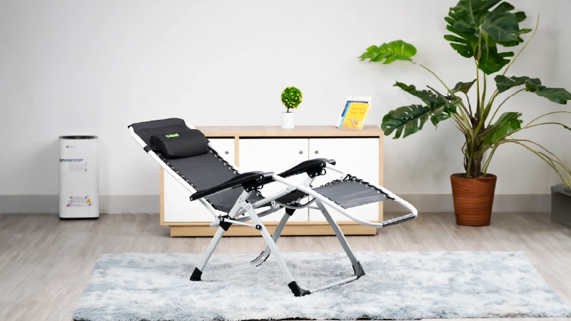 Ghế xếp thư giãn Cadati C-03 màu đen 7 Thiết kế tinh tế, kích thước rộng rãi