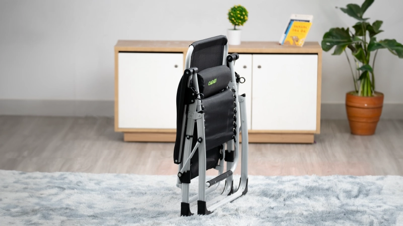 Ghế xếp thư giãn Cadati C-03 màu đen 8 Thư giãn thoải mái hơn với tính năng thông minh